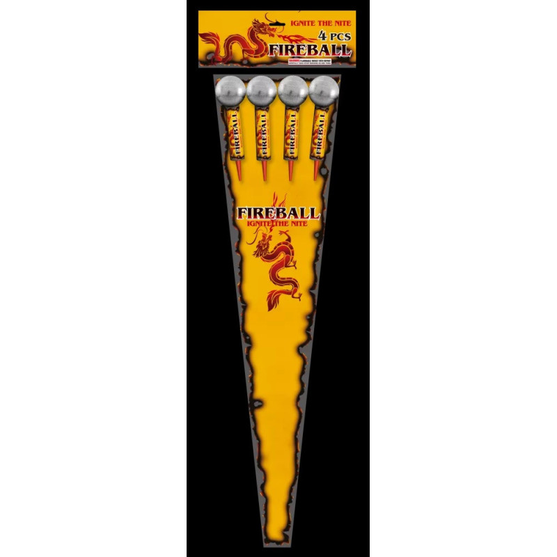 Rakiety Fireball Efektowe Spyro – 4szt, Duże Efekty!