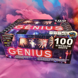 Wyrzutnia Jorge Genius – 100 Strzałów, 25mm, Złote Wierzby, Kolorowe Efekty, Stroboskopy!