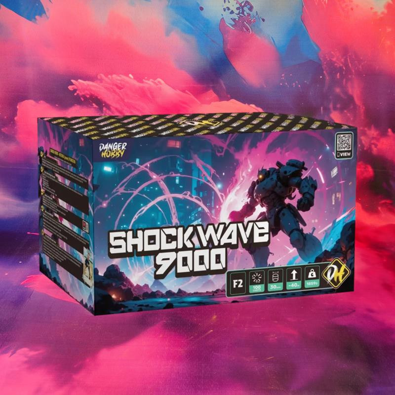 Wyrzutnia Danger Hobby Shock Wave 9000 – 100 Strzałów, 30mm, Pionowy, NEC 1859g!