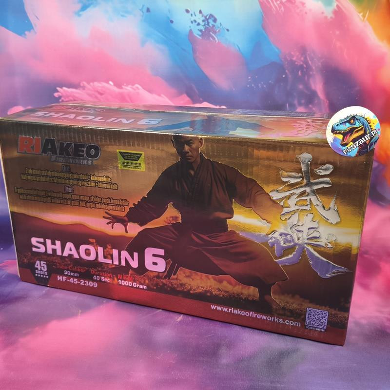 Wyrzutnia Riakeo Shaolin 6 – 45 Strzałów, 30mm, Tytanowe Wierzby, Neonowe Dalie!