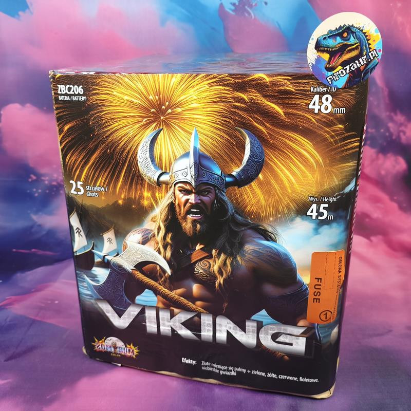 Wyrzutnia Zombum Viking – 25 Strzałów, 48mm, Gigantyczna Kwiatowa Korona i Kolory!