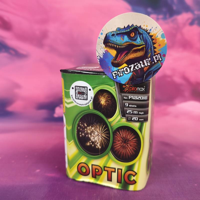 Wyrzutnia Piromax Optic – 9 Strzałów, 20mm, Brokatowe Korony i Trzeszczenie!